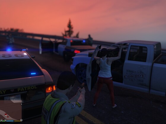 SAHP and LSSD stopping a stolen vehicle